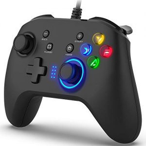 Wired Gaming Controller, Joystick Gamepad with Dual-Vibration PC