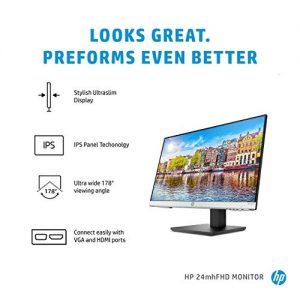 Best HP 24mh FHD Monitor 23.8-inch IPS Display 1080p Built-in Speakers