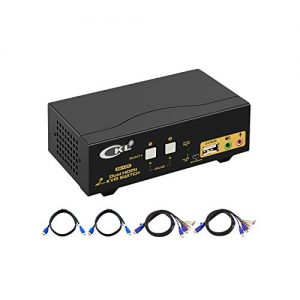 CKL HDMI KVM Switch 2 Port Dual Monitor Extended Display