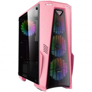 Apevia Crusader-F-PK Mid Tower Gaming Case with 1 x Full-Size